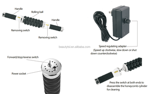 Mesin pijat penggulung leher terapi tekanan getar elektrik bola dalam genggam untuk otot rileks penghilang nyeri - Product Image 6