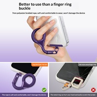 Cordon de téléphone portable anti-perte et antivol avec boucle double en forme de cœur, dragonne, anneau de doigt, chaîne pendentif et espaceur