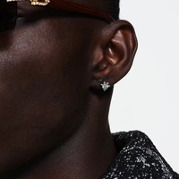 Clous d'oreille en zircon griffe de dragon brillante pour cartilage, bijoux de piercing tendance transfrontalier pour hommes et femmes, pour la cicatrisation des oreilles