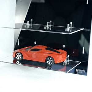 China Wholesale Wall Mounted Crystal Clear Acrylic Lucite Plastic 1:64 Diecast Car <b>Model</b> Display Case - Product Image 4