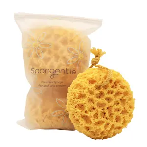 Private label wholesale natural loofah bath sponge for bath and shower dual texture body bath loofah shower sponge loofah sponge