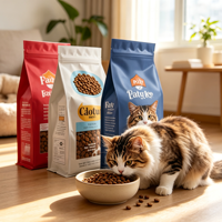 Sac refermable à glissière en plastique recyclé pour friandises pour chiens, emballage alimentaire pour animaux de compagnie avec fermeture à glissière