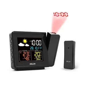 Digital Alarm Clock with Remote Sensor Outdoor Temperature Monitor Weather Forecast Projection Time and Temperature Alarm Clock