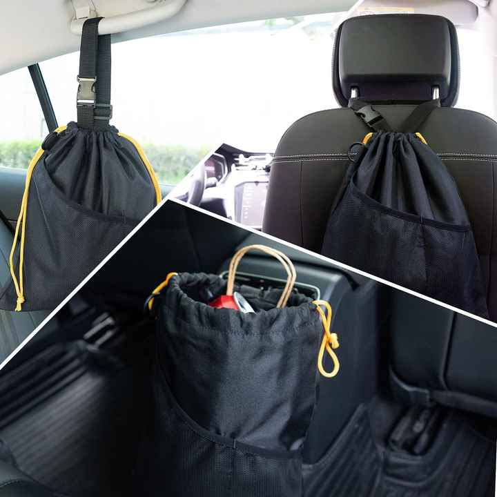 thumbnail image 2 of GNEGNI 2pcs Car Garbage Can, Hanging Car Trash Bag With Waterproof Leakproof Lining 2 of 10