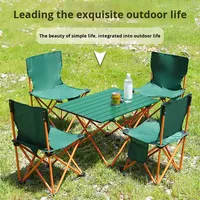 Table pliante d'angle portable et compacte pour l'extérieur, style camping, avec un design raffiné, mobilier d'extérieur en gros