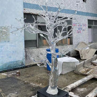 Escultura de Resina Transparente, Árbol de Cristal de Resina Transparente, Piezas Decorativas Europeas para Piso, Modelo Especial Personalizado de Fábrica