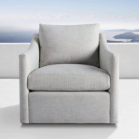 Chaise pivotante en bois de teck massif de style moderne 2025 racine de teck canapé d'extérieur pour villa/jardin de luxe
