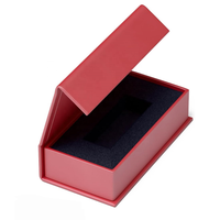 Boîte cadeau magnétique rouge faite à la main avec insert en EVA, emballage personnalisé pour rouge à lèvres et gloss cosmétique en matériau mat