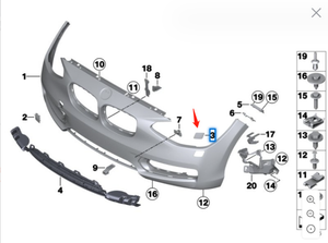 51117297982 per il tappo sprinkler faro destro <span class=keywords><strong>BMW</strong></span> <span class=keywords><strong>serie</strong></span> <span class=keywords><strong>F21</strong></span> F22 - Product Image 5