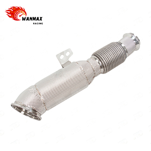 Downpipe in Acciaio Inox ad Alte Prestazioni per Motore <span class=keywords><strong>BMW</strong></span> B58 3.0T - Tubo Anteriore con Connessione a Giunto Sferico, Opzione Catalizzatore ad Alto Flusso - Product Image 2