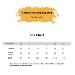 T-shirt décontracté à manches courtes pour homme, 100 % coton épais 250g, anti-boulochage, imprimé, couleur unie, tendance estivale - Product Image 4