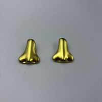 Bouton en métal doré brillant de qualité supérieure, en alliage, avec tige, motif cœur argenté, mini bouton à coudre pour chemise et vêtements féminins