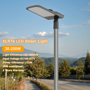 Lampe de rue LED en alliage d'aluminium étanche IP66 alimentée par courant alternatif 50W avec capteur de mouvement pour utilisation en extérieur sur route et dans le jardin - Product Image 1