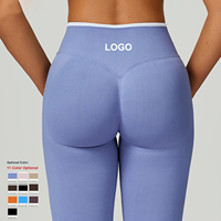 Pantalons de yoga sans couture personnalisés, taille haute, coupe ajustée, séchage rapide, leggings de sport serrés, course à pied, gym, fitness, yoga