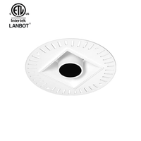 Spot LED encastré sans cadre à intensité variable et température de couleur ajustable, module orientable, éclairage circadien sans boîtier pour plafond avec DALI 2.0