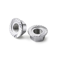 M6 M8 M10 M12 Acier inoxydable SS 304 316 316L Écrou à bride à tête hexagonale lisse poli DIN6923