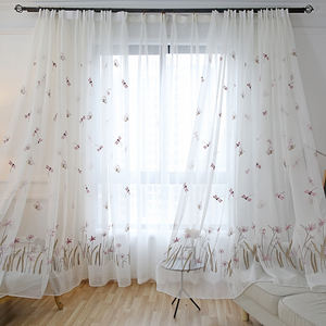 Tende in Tulle per Cameretta Bambini, Voile Bianco con Libellule e <span class=keywords><strong>Farfalle</strong></span> 3D, <span class=keywords><strong>Tenda</strong></span> Ricamata Stile Principessa - Product Image 2