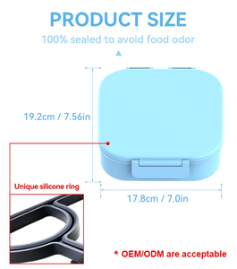 Commande en gros OEM sans BPA Logo de l'école imprimé marque privée allant au micro-ondes Boîte à lunch pour enfants Distributeur de conteneurs <span class=keywords><strong>alimentaires</strong></span> - Product Image 5