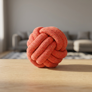 Sunshine Red Classic Style Durable Jumbo <b>Rope</b> <b>Ball</b> <b>Toy</b> with Recycled Cotton and Boredom Buster Design for Active <b>Dogs</b> - Product Image 3