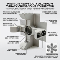 Accessoires en aluminium extrudé série 6000, poutre de suspension en T robuste de qualité supérieure, thermolaquée, prête pour le soudage et la découpe