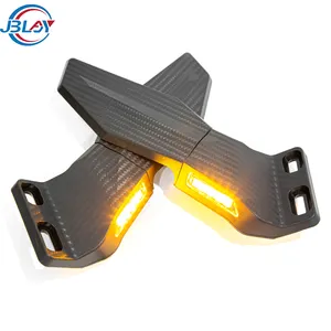 Atacado Motocicleta Peças E Acessórios Fornecedor ABS Asa Retrovisor Motocicleta Espelhos com Luz Indicadora