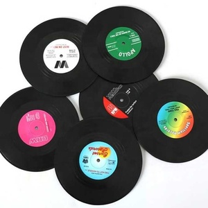 CD Vinyl ghi ABS đế lót ly cao su mềm đế lót ly thanh Silicone đế lót ly Logo QR mã - Product Image 4