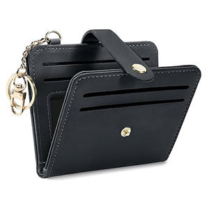 Portefeuille court pour femme avec blocage RFID, fermeture à glissière, doublure en cuir, matériau PU, multifonctionnel, porte-cartes de crédit, porte-monnaie - Product Image 2