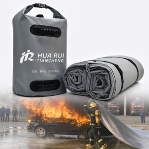 Couverture anti-feu d'urgence portable pour voiture, <span class=keywords><strong>camping</strong></span> et sécurité en extérieur - Product Image 1