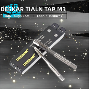 DESKAR Tiain enduit JIS japon Standard cobalt contenant droite rainure droite spirale machine robinet M3-M12 Hrc55 20-100 profondeur - Product Image 2
