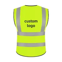 Grosir Logo Kustom Multi Fungsi Keamanan Konstruksi Rompi Keselamatan Kerja Reflektif Rompi Keselamatan Visibilitas Tinggi dengan Saku