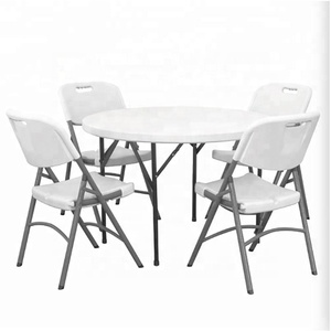 Sillas plegables portátiles de plástico blanco para exteriores, venta al por mayor - Product Image 3