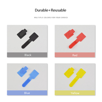 Nouvel arrivage Crochet et boucle adhésifs Quatre couleurs Klettband Colle arrière Organisateur de câble détachable Crochet et boucle Attache de câble