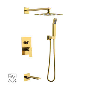 douche ensemble de douche murale <span class=keywords><strong>baignoire</strong></span> en acier inoxydable pommeau de douche à effet pluie et ensemble de poignées - Product Image 3