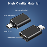 Adaptateur USB femelle à mâle USBC, 10Gbps, convertisseur de Type C OTG