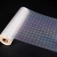 Rouleau de film de laminage thermique transparent holographique 3D en PET Bopp, 330 mm * 200 m * 25 microns