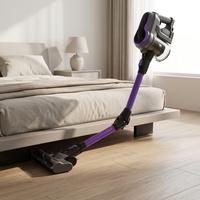 Aspirateur domestique sans fil rechargeable Cyclone 3-en-1 portable, sans sac, avec filtration HEPA, autoportant et puissant