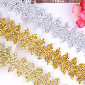 Chất lượng cao Vàng và Bạc hẹp biên giới Kim Loại ren <span class=keywords><strong>TRIM</strong></span> - Product Image 1