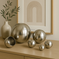 SDBALLS Sphère métallique creuse décorative la plus vendue Plusieurs tailles Stock AISI 201 304 316 Billes en acier inoxydable