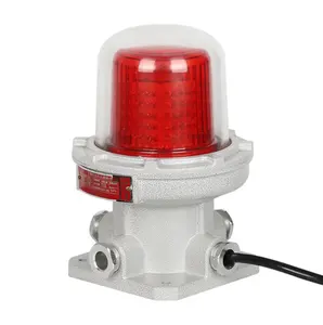 Luz de advertência LED piscante à prova de explosão com campainha, som e luz, alarme de buzina
