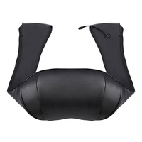 Vente chaude GS Certification thérapie de chauffage roulant Shiatsu noir PU cou et épaule corps masseur oreiller avec chaleur