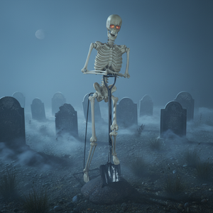 Decoración Animada de <span class=keywords><strong>Halloween</strong></span>: Esqueleto Fantasma Grande Brillante con Sonido, Eléctrico y Mecánico, <span class=keywords><strong>para</strong></span> Escenas de Habitaciones Encantadas - Product Image 5