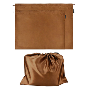 Pochette de voyage en satin noir avec cordon de serrage, logo personnalisé, housse anti-poussière, sac en soie, sacs anti-poussière pour sacs à main, portefeuilles, chaussures - Product Image 4