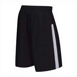 Shorts de sport décontractés en maille unie de qualité supérieure pour hommes, taille mi-haute, coupe ajustée pour l'entraînement HIIT et la musculation - Product Image 4