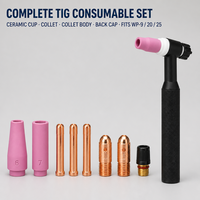 Kit de pièces pour torche TIG WP9/WP20/WP25 : Buse en céramique d'alumine, Collet en cuivre, Corps et capuchon arrière – Consommables de soudage – Usine chinoise