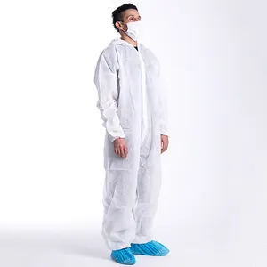 Non woven baju pelindung coverall dengan hood