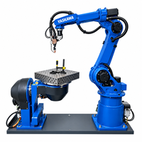 Station de soudage robotisée CNGBS avec bras robotique industriel YASKAWA AR1440, charge utile de 12 kg, portée de 1440 mm et positionneur