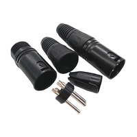 Conectores macho hembra XLR, Conector de repuesto para cargador, adaptador Xlr de latón, 5 pines macho a 3 pines hembra, soldadura de Audio y vídeo