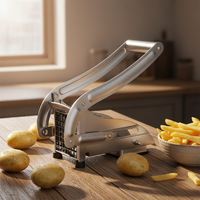 Handmatige 304 roestvrijstalen frietjes snijder, zware aardappel snijder/hakker, keukenhulp voor groenten, fruit en vlees, wasbaar