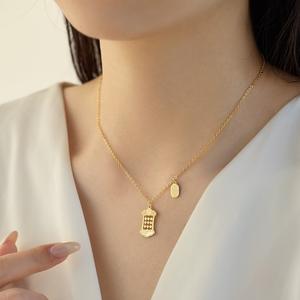 Collar con Colgante de <span class=keywords><strong>Ábaco</strong></span> de Plata S925 con Diseño Único Dylam, Feliz Año Nuevo Chino, con Circonita Cúbica 5A, para Mujeres y Hombres - Product Image 6