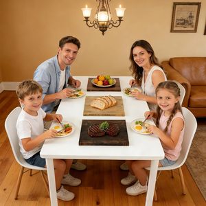Ensemble de planches à découper en bois d'acacia 100% naturel pour le fromage, le pain et <span class=keywords><strong>la</strong></span> viande, polyvalent, cadeau idéal pour les chefs - Product Image 5